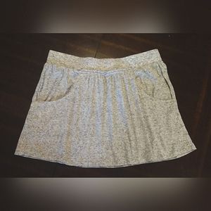 Express Mini Skirt Sz M Gray Linen Blend EUC